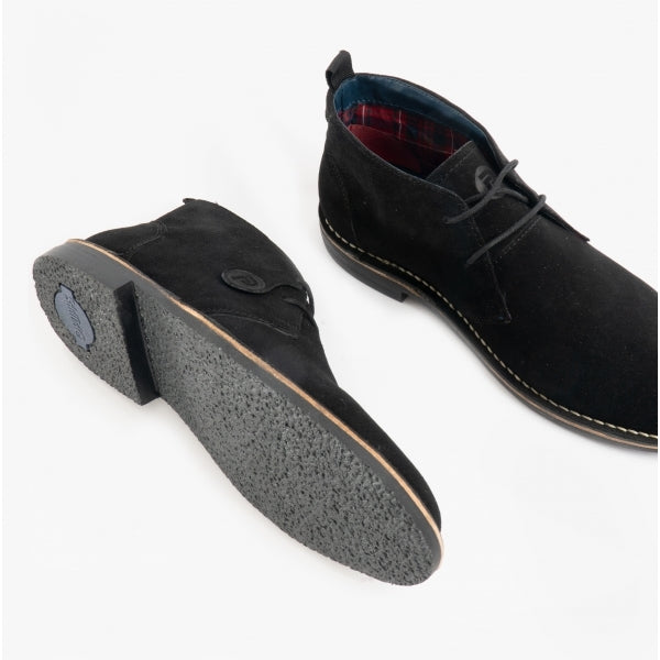 Popps VESPA Unisex Desert Boots Black