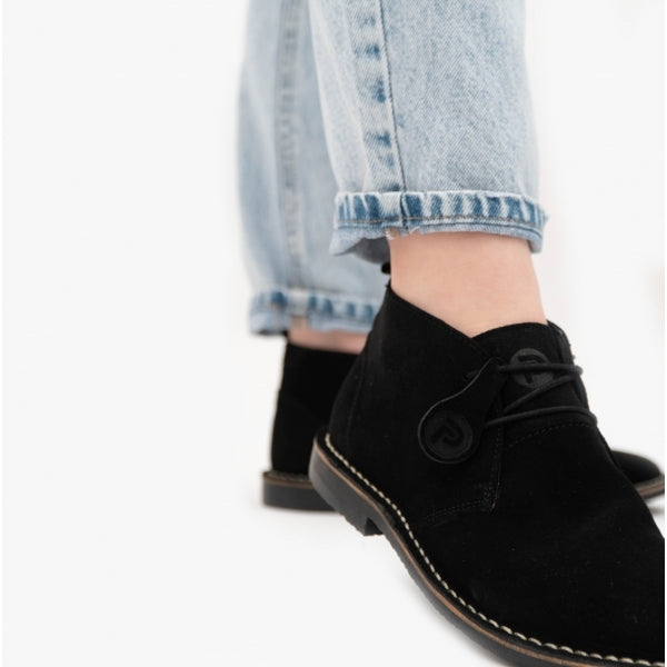 Popps VESPA Unisex Desert Boots Black