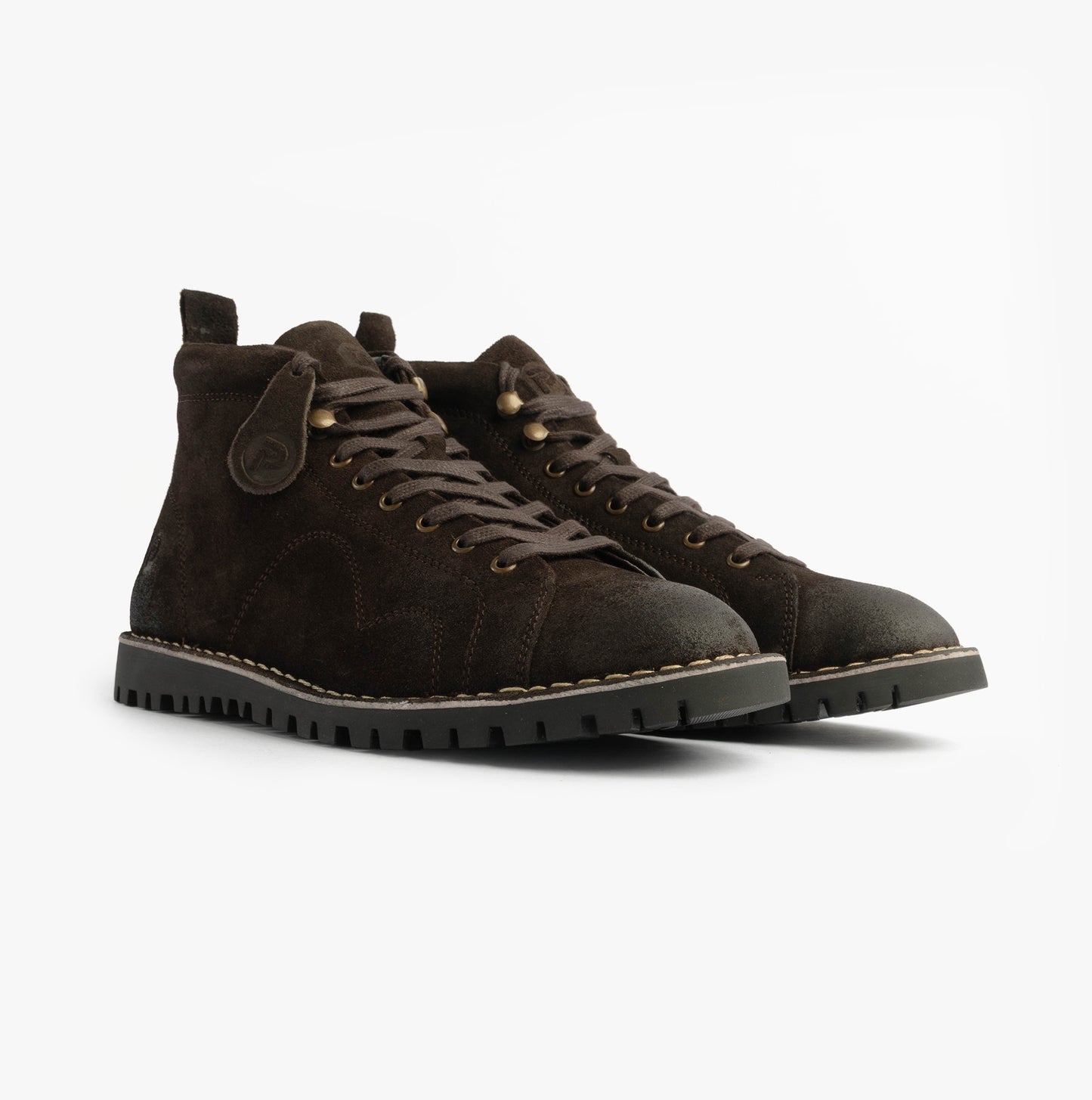 Popps 1961 MOD Mens Suede Boots Brown