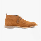 Popps VESPA Unisex Desert Boots in Cognac, side view