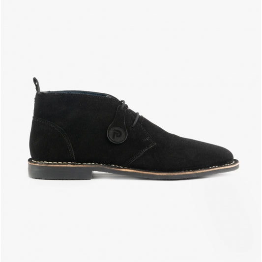 Popps VESPA Unisex Desert Boots Black