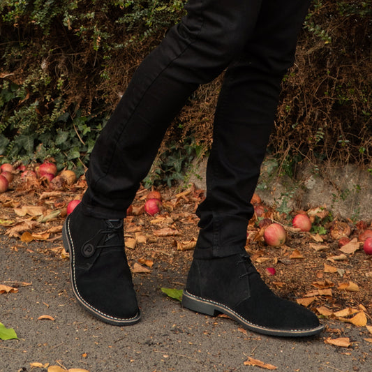 Popps VESPA Unisex Desert Boots Black