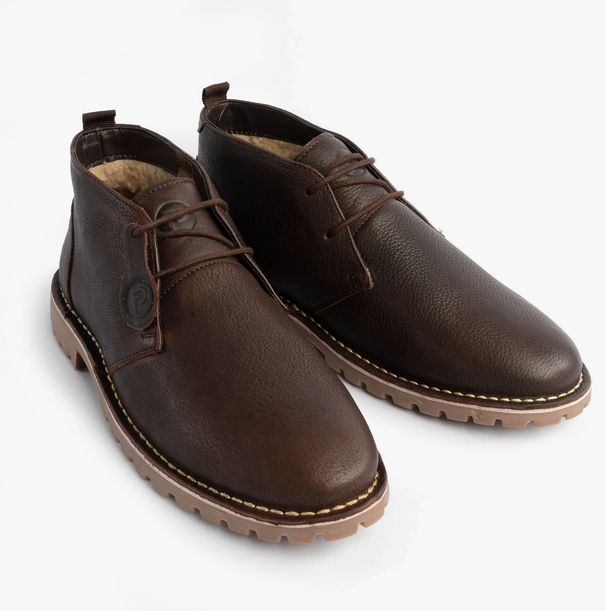 Popps COOPER Mens Desert Boots Dark Brown