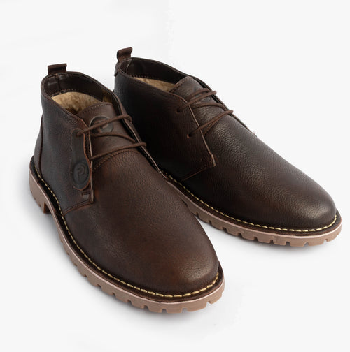 Popps COOPER Mens Desert Boots Dark Brown