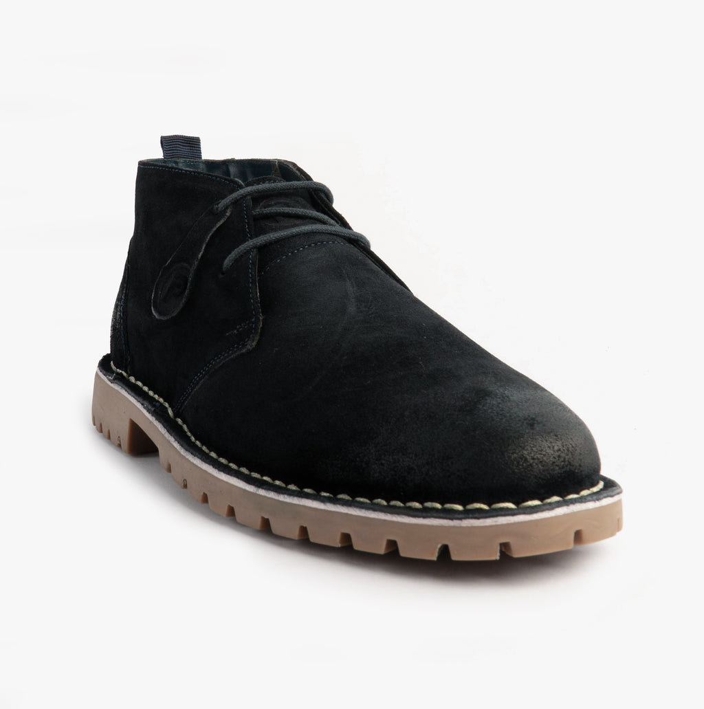 Popps COOPER Mens Desert Boots Navy