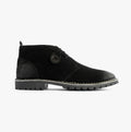 Popps COOPER Mens Suede Desert Boots in Black, side view