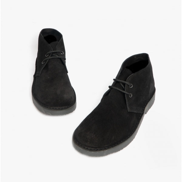 Roamers ROUND TOE Unisex Desert Boots Black