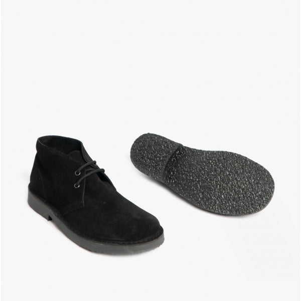Roamers ROUND TOE Unisex Desert Boots Black