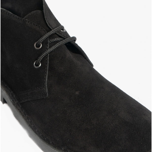 Roamers ROUND TOE Unisex Desert Boots Black