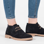 Roamers ROUND TOE Unisex Desert Boots Navy