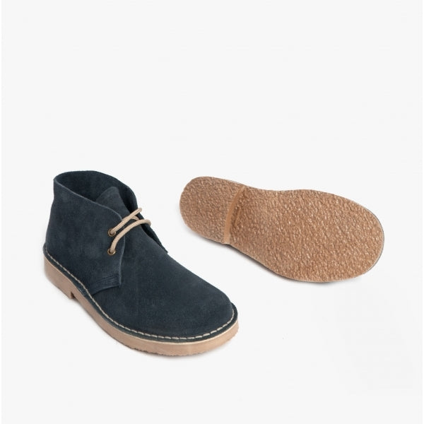 Roamers SEAN Unisex Round Toe Desert Boots Navy