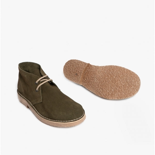 Roamers ROUND TOE Unisex Desert Boots Khaki