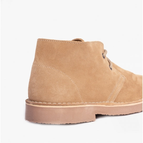 Roamers ROUND TOE Unisex Desert Boots Stone
