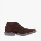 Roamers MARCO Mens Desert Boots in Dark Brown, side view