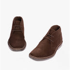 Roamers MARCO Mens Desert Boots in Dark Brown, pair seen from above