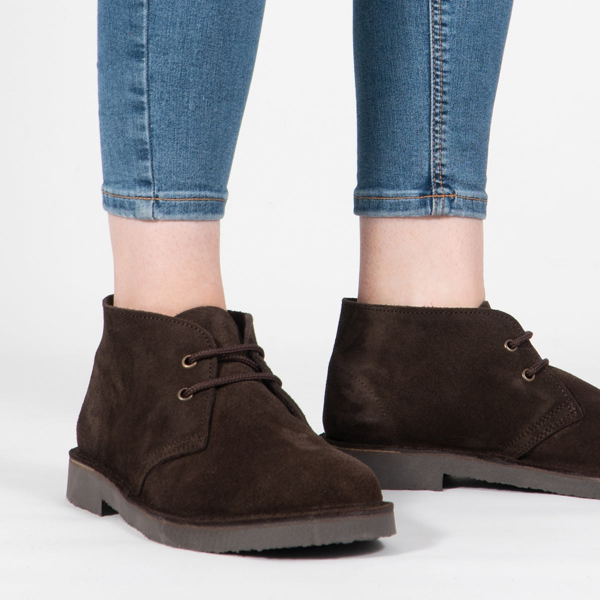 Roamers ANDREW Unisex Desert Boots Dark Brown