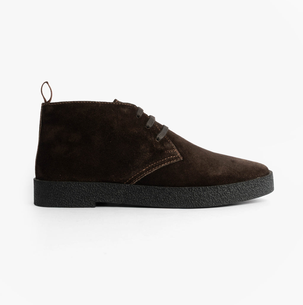 Roamers REVOLVER Mens Boots in Chocolate Brown, side view