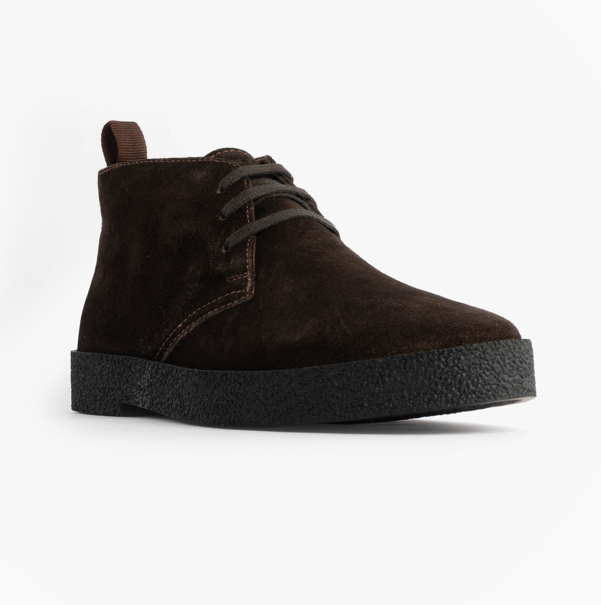 Roamers REVOLVER Mens Boots in Chocolate Brown, single boot at a front angle