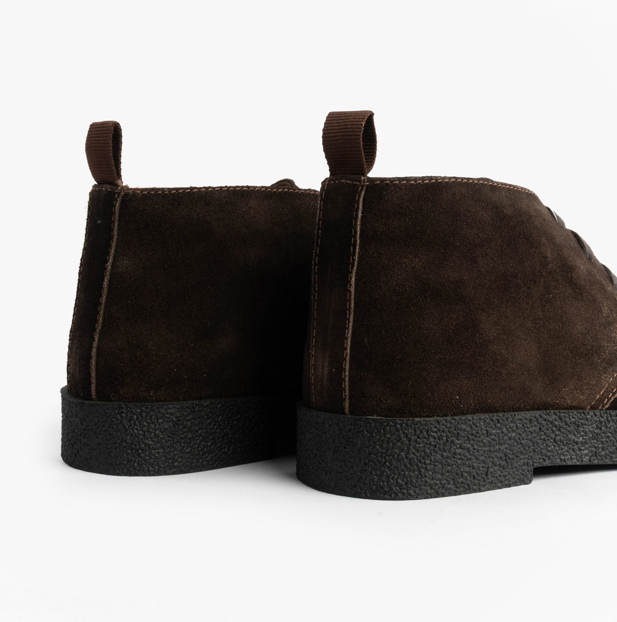 Roamers REVOLVER Mens Boots in Chocolate Brown, rear view of the pair
