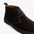 Roamers REVOLVER Mens Boots in Chocolate Brown, close-up of the laces and sole edge