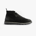 Popps 1961 MOD Mens Suede Monkey Boots in Black, side view
