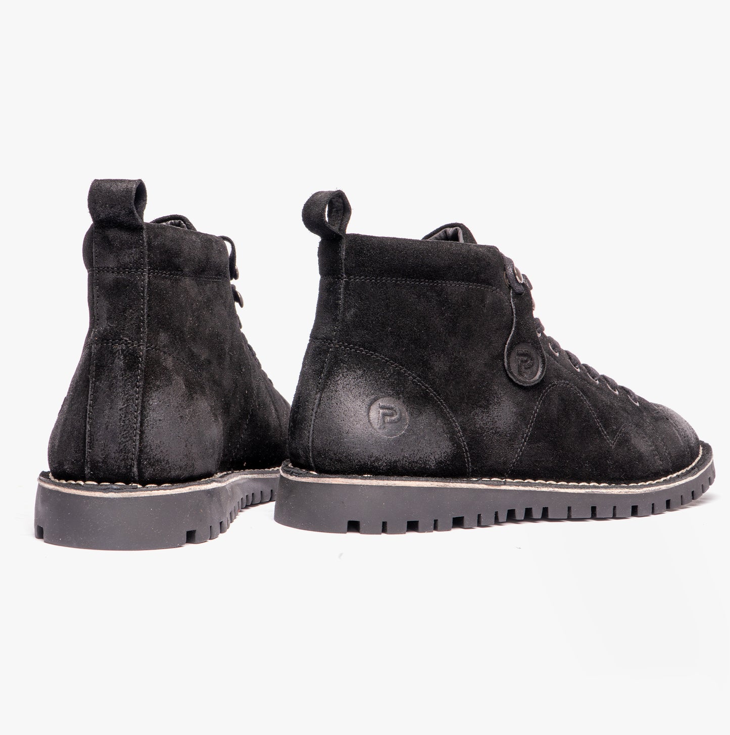 Popps 1961 MOD Mens Suede Boots Black
