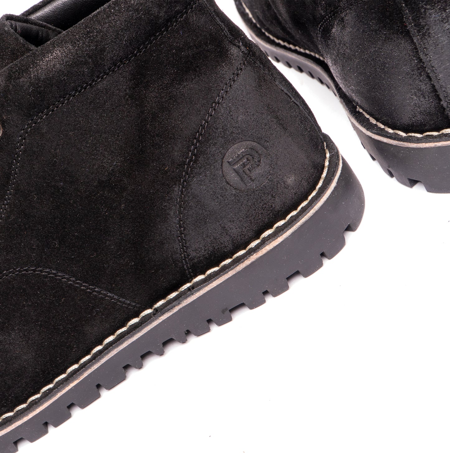 Popps 1961 MOD Mens Suede Boots Black