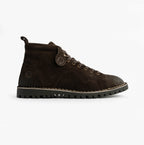 Popps 1961 MOD Mens Suede Monkey Boots in Brown, side view
