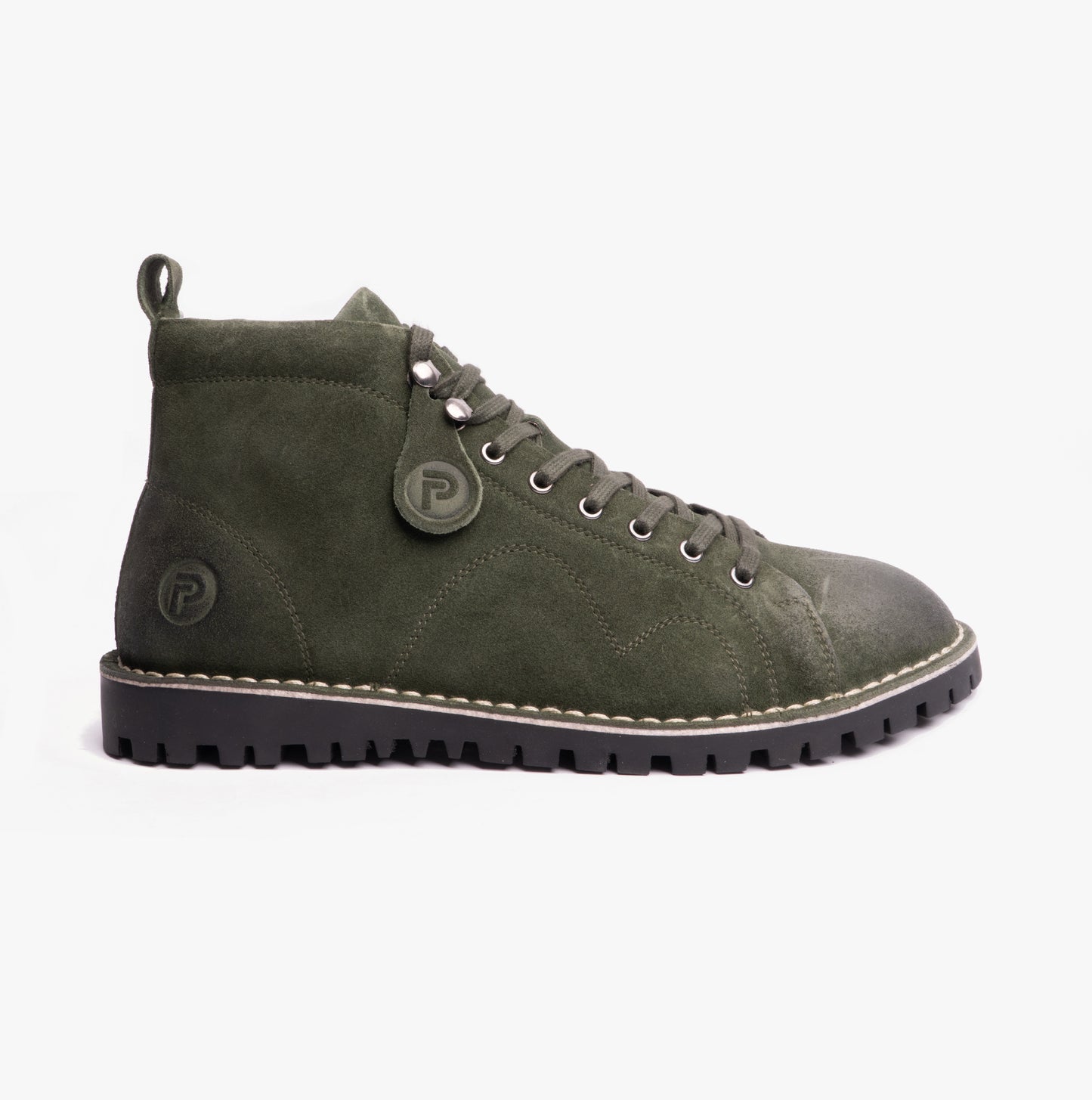 Popps 1961 MOD Mens Suede Boots Green