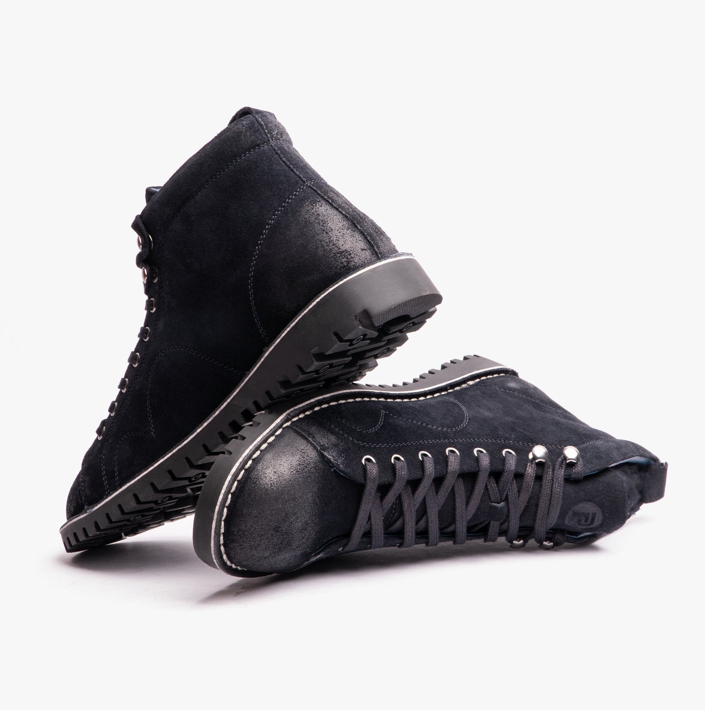 Popps 1961 MOD Mens Suede Boots Navy
