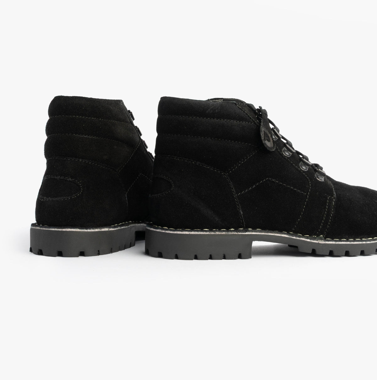 Popps TROOPER Mens Desert Boots in Black, pair shown side on