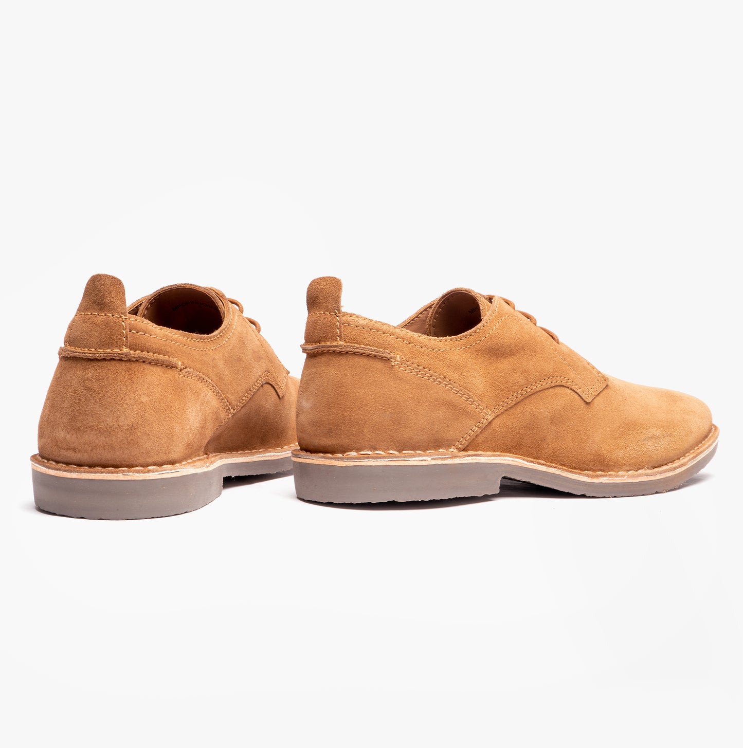 Popps JONAS Mens Suede Desert Shoes Cognac