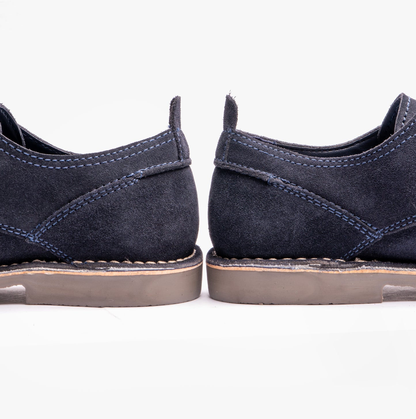 Popps JONAS Mens Suede Desert Shoes Navy