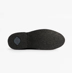 Popps VESPA Unisex Desert Boots in Black, sole with tread pattern and logo patch
