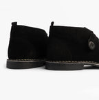 Popps VESPA Unisex Desert Boots in Black, pair seen from behind