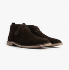 Popps VESPA Unisex Desert Boots in Dark Brown, pair shown side on