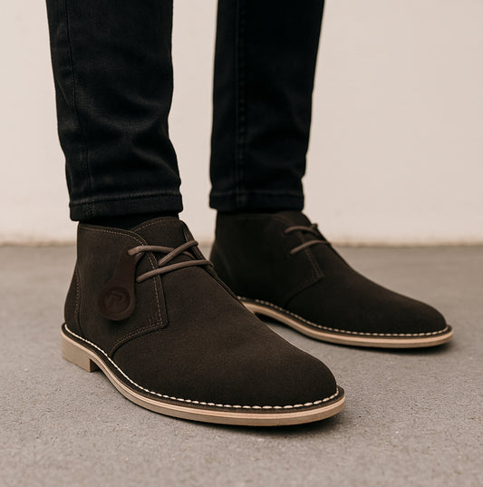 Popps VESPA Unisex Desert Boots Dark Brown