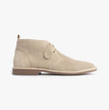 Popps VESPA Unisex Desert Boots in Sand, side view