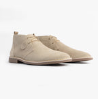 Popps VESPA Unisex Desert Boots in Sand, pair shown side on