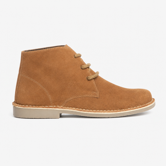 Roamers LEONARD Mens Desert Boots in Sand, side view