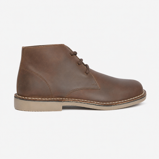 Roamers LEONARD Mens Desert Boots Brown