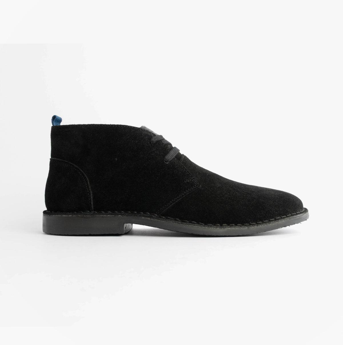 Roamers JACOB Mens Desert Boots in Black, side view