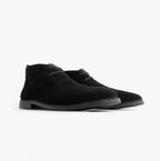 Roamers JACOB Mens Desert Boots in Black, pair shown at a front angle