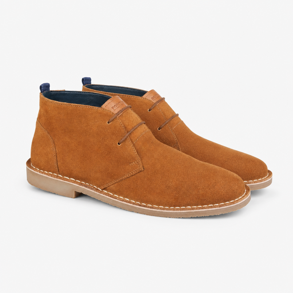 Roamers JACOB Mens Desert Boots Tan