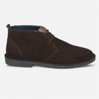 Roamers JACOB Mens Desert Boots in Dark Brown, side view