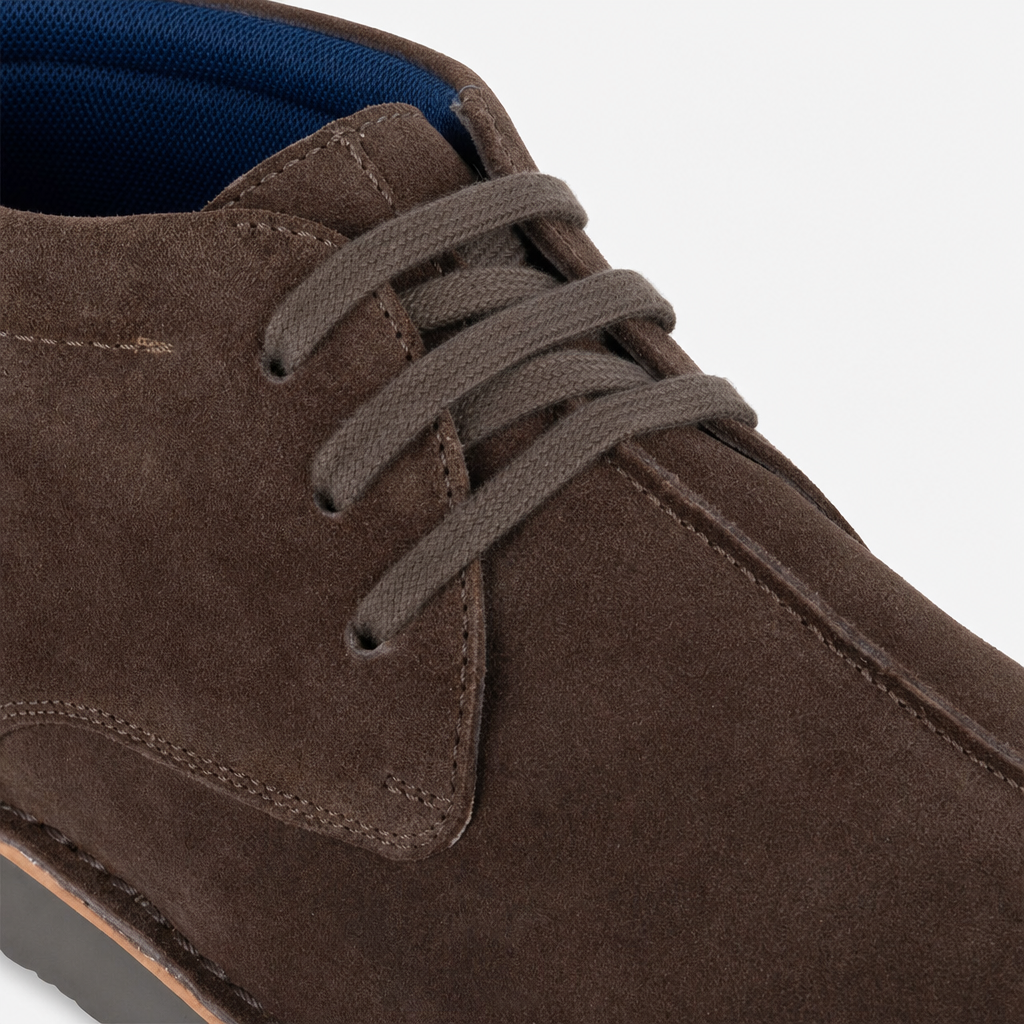 Roamers STANLEY Mens Desert Boots Dark Brown