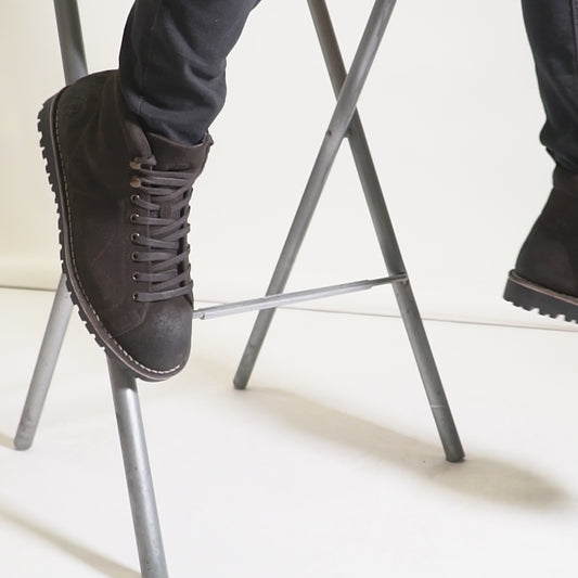 Popps 1961 MOD Mens Suede Boots Brown