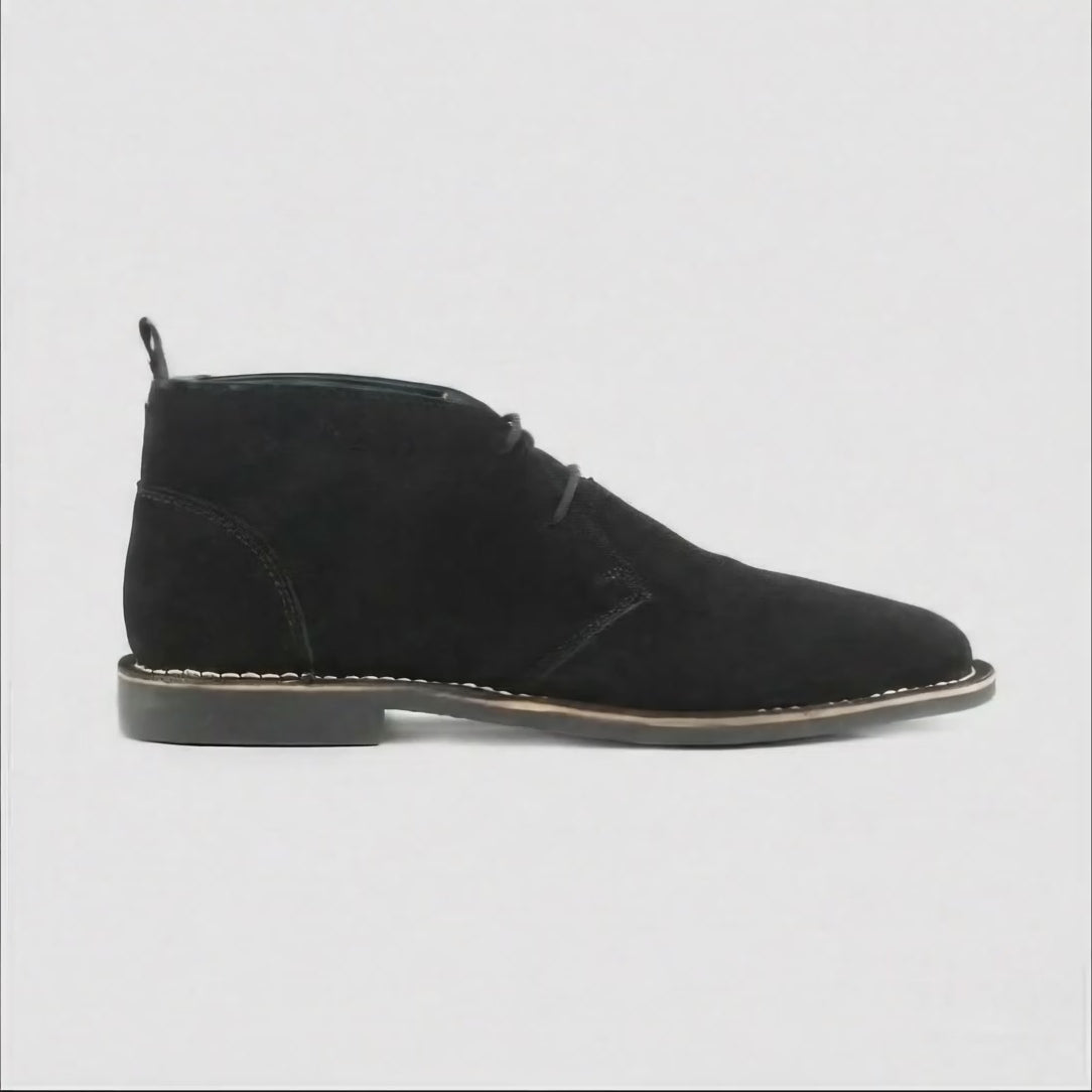 Popps VESPA Unisex Desert Boots Black