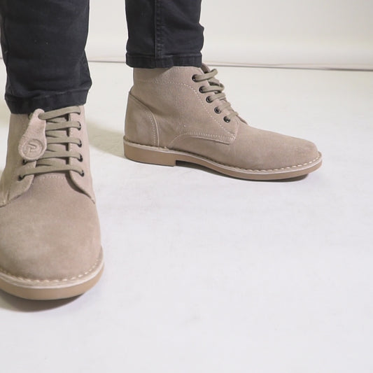 Popps RANGER Mens Desert Boots Taupe