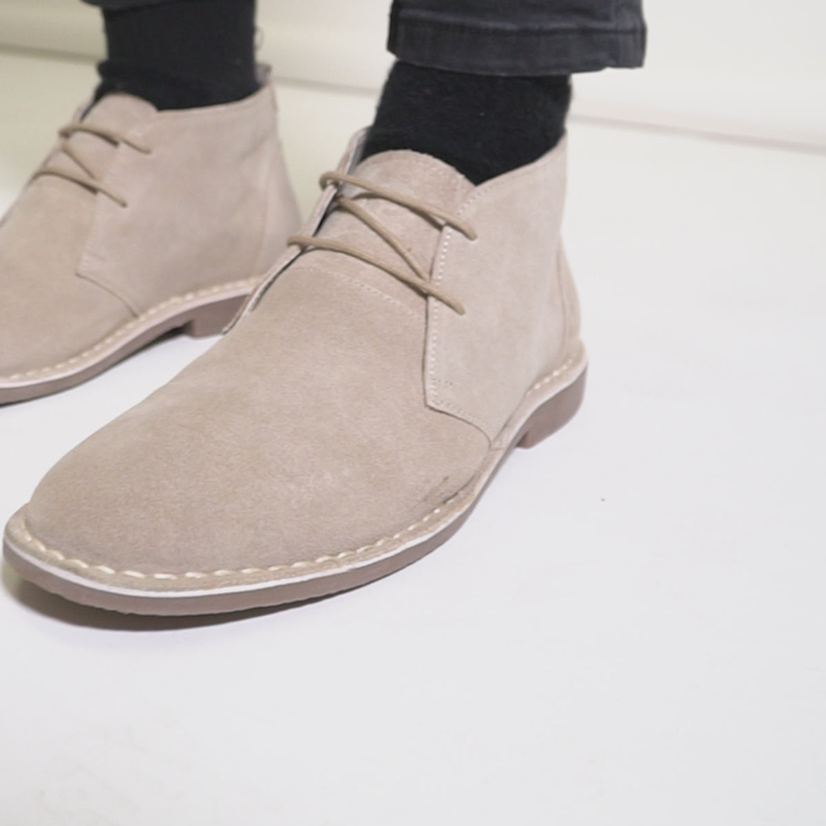 Popps VESPA Unisex Desert Boots Sand